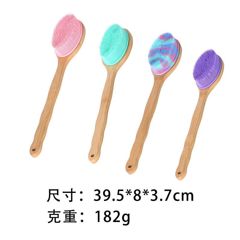 나무 손잡이 등 문지름 브러쉬(색상 비고)