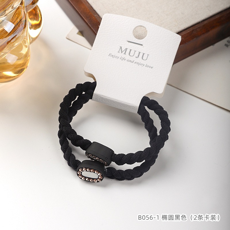 [Carga de tarjeta] sensación de alto nivel coreano de cabello de código de barras de moda de alta elasticidad de cabello anillo de cabello correa de cola de caballo