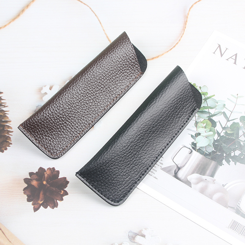 Presbyopic glasses leather case myopia glasses leather case glasses bag portable storage dust cover manufacturers