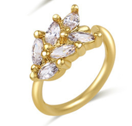 1 Pieza Anillos En La Nariz Estilo IG Brillante Geométrico Flor Mariposa Cobre Embutido Circón Anillos En La Nariz display picture 12