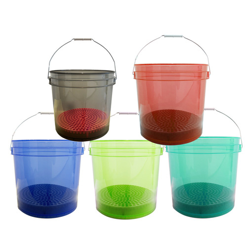Household plastic bucket car wash transparent storage bucket thickened bath bucket laundry bucket water storage bucket portable bucket wholesale
