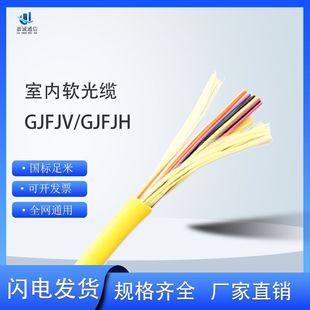 Indoor Optical Cable 4-Core 6-Core 8-Core 12-Core 24-Core 48-Core Single-Mode Fiber Optic Cable Bundle Gjfjv Indoor Wiring Optical Cable