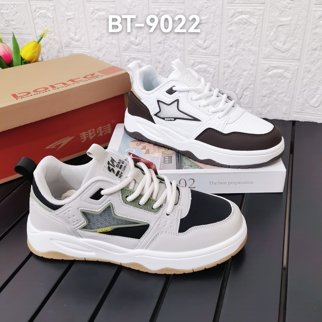 福建邦特男鞋2025春秋男款运动鞋舒适跑步鞋皮面碳板跑鞋BT-9022