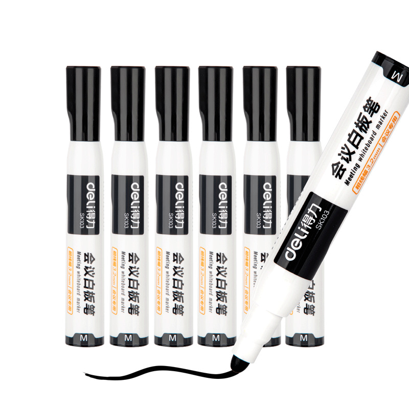 La pluma de pizarra de conferencias de 3.2mm de ancho de línea para grandes salas de conferencias con cabeza gruesa negro rojo azul capacitación de aprendizaje de oficina