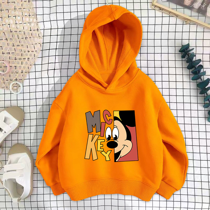 Orange Red Qi Mouse Sweatshirt Thin Style
