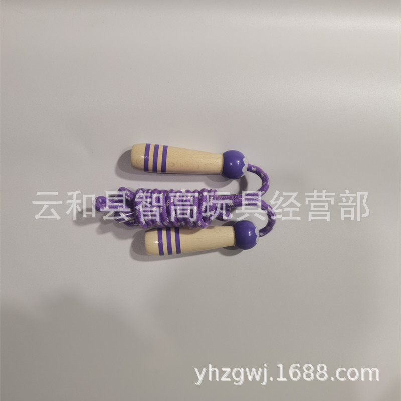 De madera de dibujos animados para niños saltar la cuerda de jardín de infantes ajustable suministros para estudiantes equipo de fitness para niños Deportes deportes al aire libre