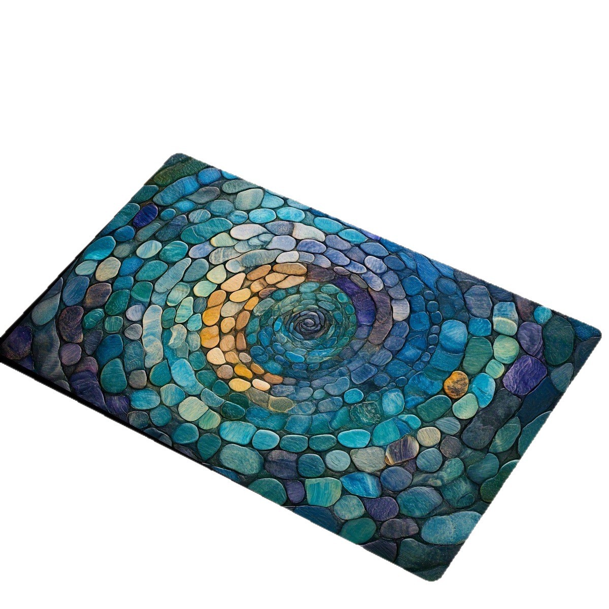 Tapis de bain illusion 3d antidérapant en chenille absorbant_voghion.com