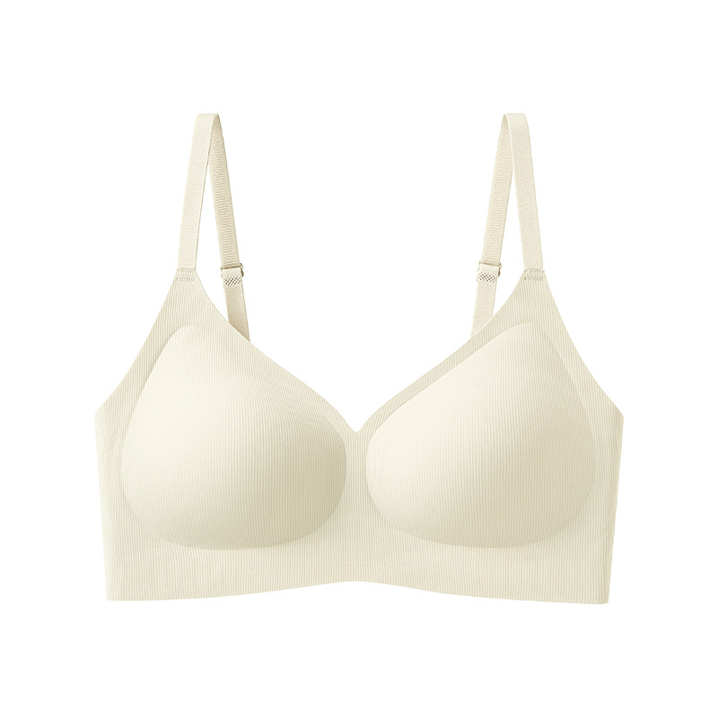 Nueva ropa interior de soporte suave de rosca para mujeres verano sin marcas sin anillo de acero sujetador se reúne contra la caída sujetador delgado