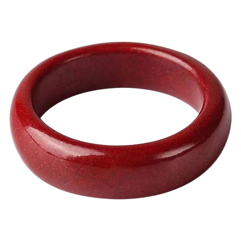 Natural raw ore cinnabar ring purple gold sand ring men's and women's birth year red ring ring live broadcast supply wholesale