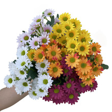 厂家现货仿真花7头春色小雏菊高品质仿真洋甘菊家居装饰人造花束