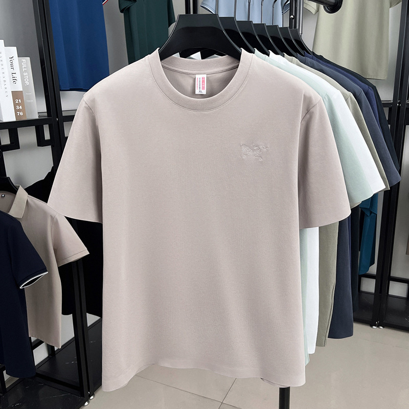 ソースファクトリーファッショナブルでカジュアルな高品質多用途プリント半袖Tシャツメンズ夏のトレンドカジュアル|undefined
