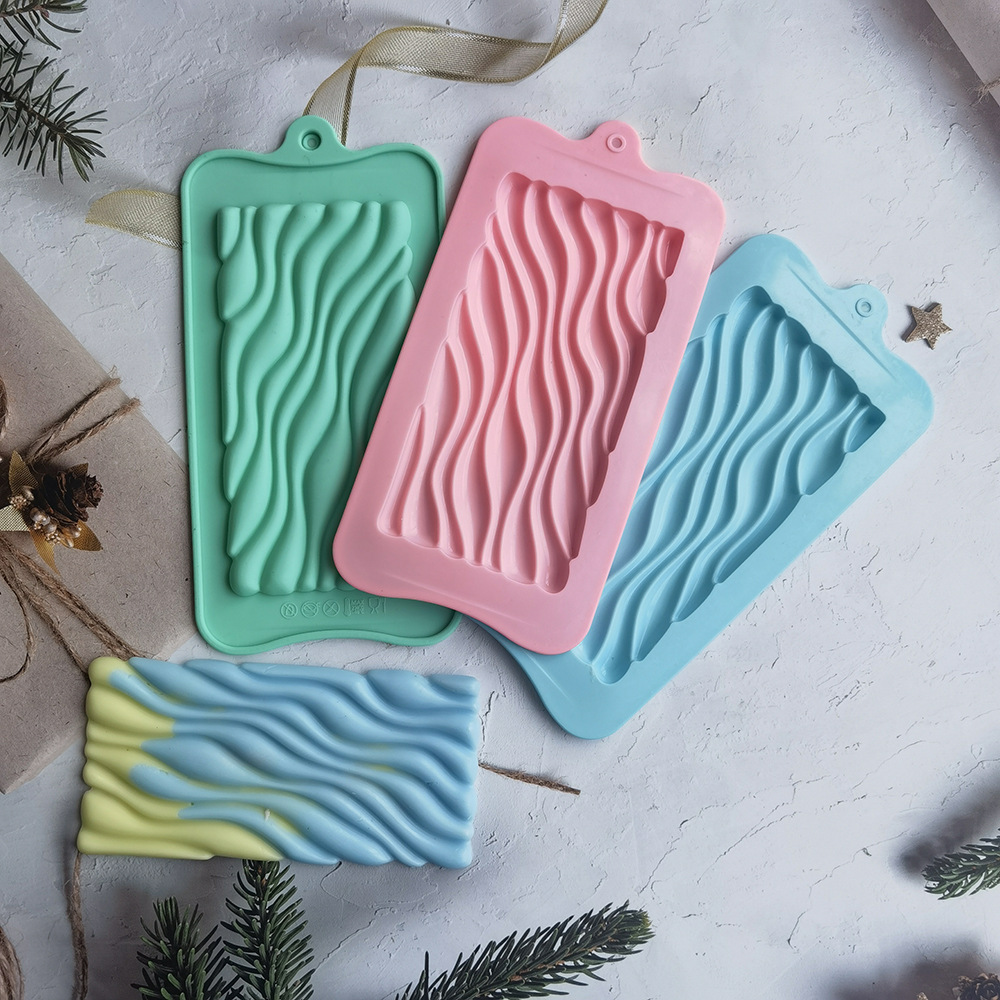 Molde de chocolate ondulado molde molde de jalea pudín molde de vela