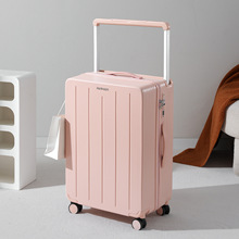 时尚结实拉杆箱宽拉杆大容量干湿分离万向轮旅行箱学生密码行李箱
