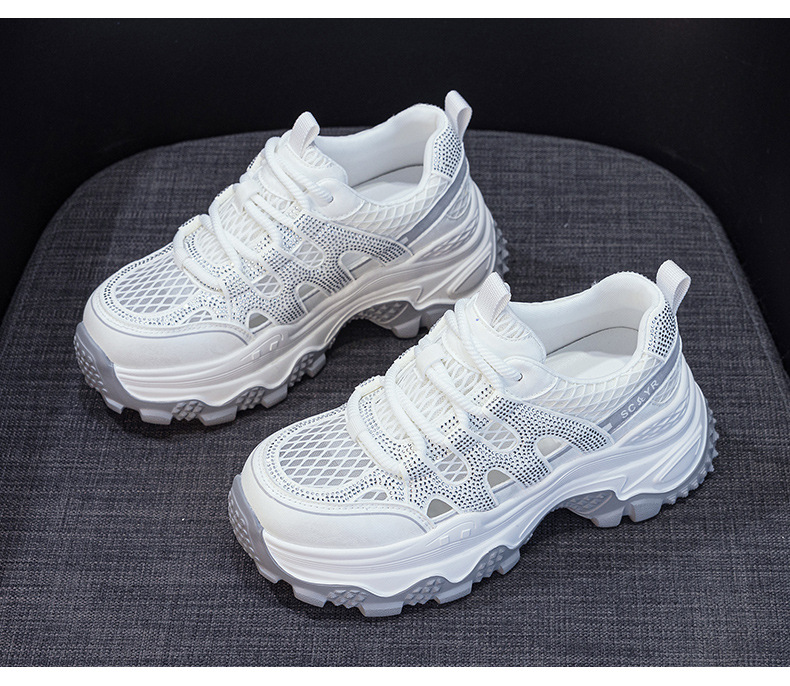 Giày sneaker nữ đế dày tăng chiều cao lưới thoáng khí mùa hè 2026 — Trắng 5075, Champagne 5075, Tím 5075 chi tiết 28