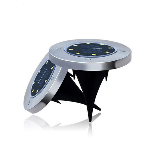 Cross-border solar underground lights led waterproof stainless steel lawn lights outdoor lights villa garden lights decoration home