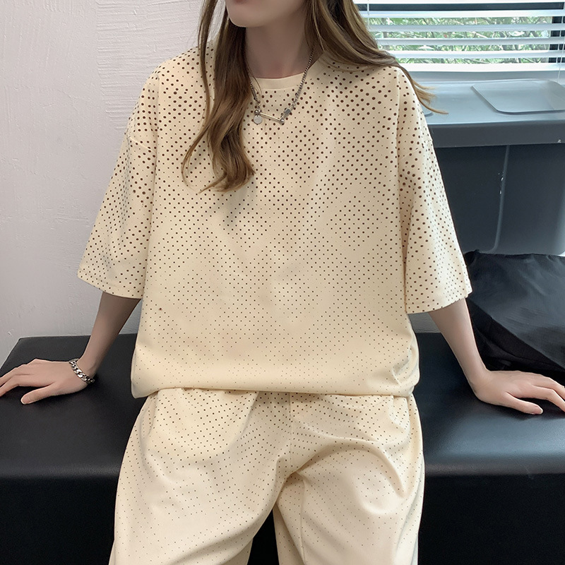 Traje deportivo casual hombre de verano camiseta de mangas cortas un juego de pantalones cortos ropa de moda 28010