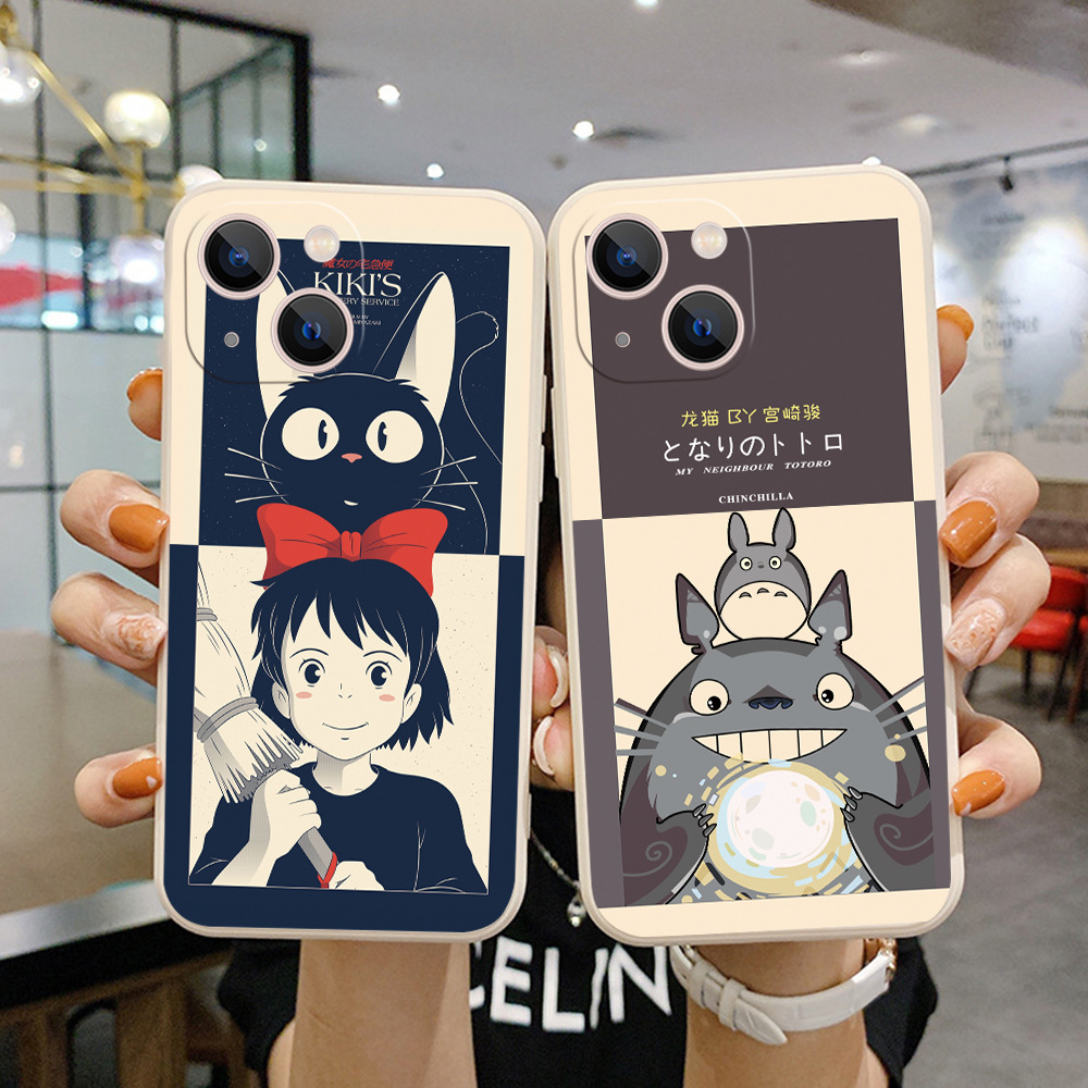 Cartoon Anime Totoro Phone Case Shockproof for iPhone 16 15 14 13 12 11 Pro  Max