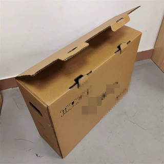 电脑一体机物流包装箱 印刷储运警示标识 快递纸箱定做侧边挖孔