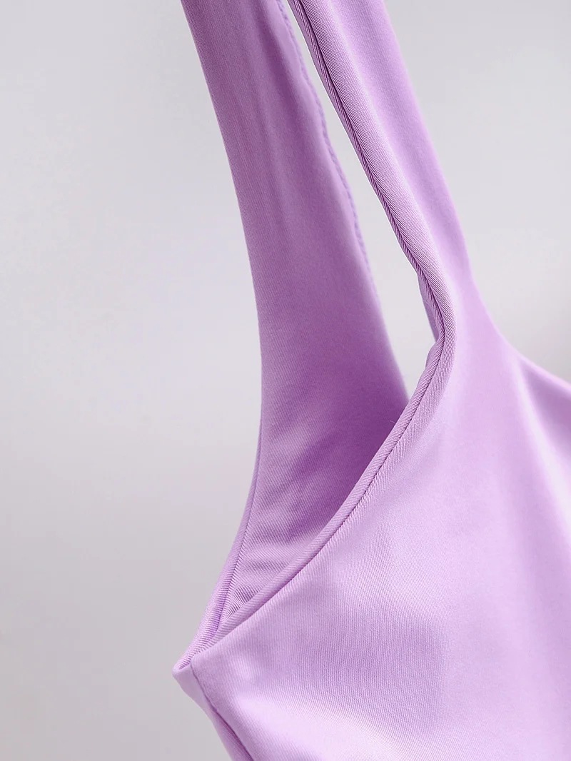 115g Weight Polyester, Milk Fiber Fabric Type Short Top Length Vest Tops Type Holiday, Daily, Selfie Occasion Strap Neckline Slim Fit Type Solid Color Pattern Summer Season Women's Gender Backless Design Casual, Elegant, Streetwear Style Wholesale Women's Casual Elegant Streetwear Solid Color Backless Tank Tops 11