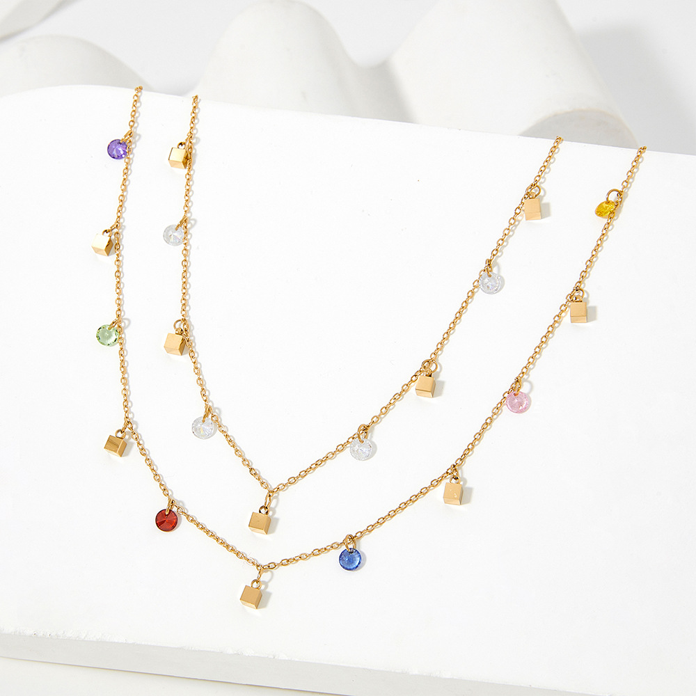 Fashion Geometric Stainless Steel Plating Necklace Colorza_colorza_5