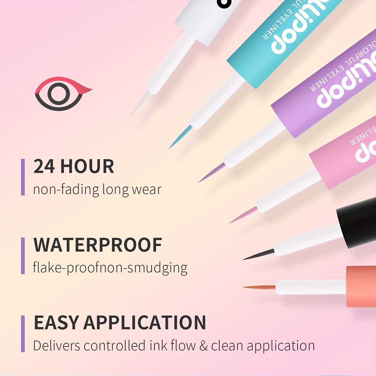 Delineador de ojos de punto transfronterizo de USHAS europeo y americano, impermeable, a prueba de aceite, de secado rápido, no fácil de manchar, delineador de ojos mate SAC011