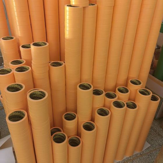 Wholesale and retail masking paper tape high viscosity spray paint color separation paper yellow decoration spray seam and paper tape