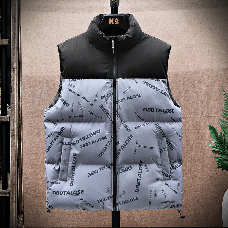 High quality youth down vest autumn and winter trendy brand horse warmth, sleeveless cotton jacket for men's outerwear_voghion.com