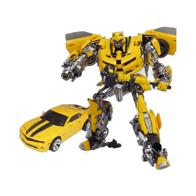 Bumblebee Weihe oro versión transformará robot de juguete ampliada hoja coche Optimus modelo column Boy