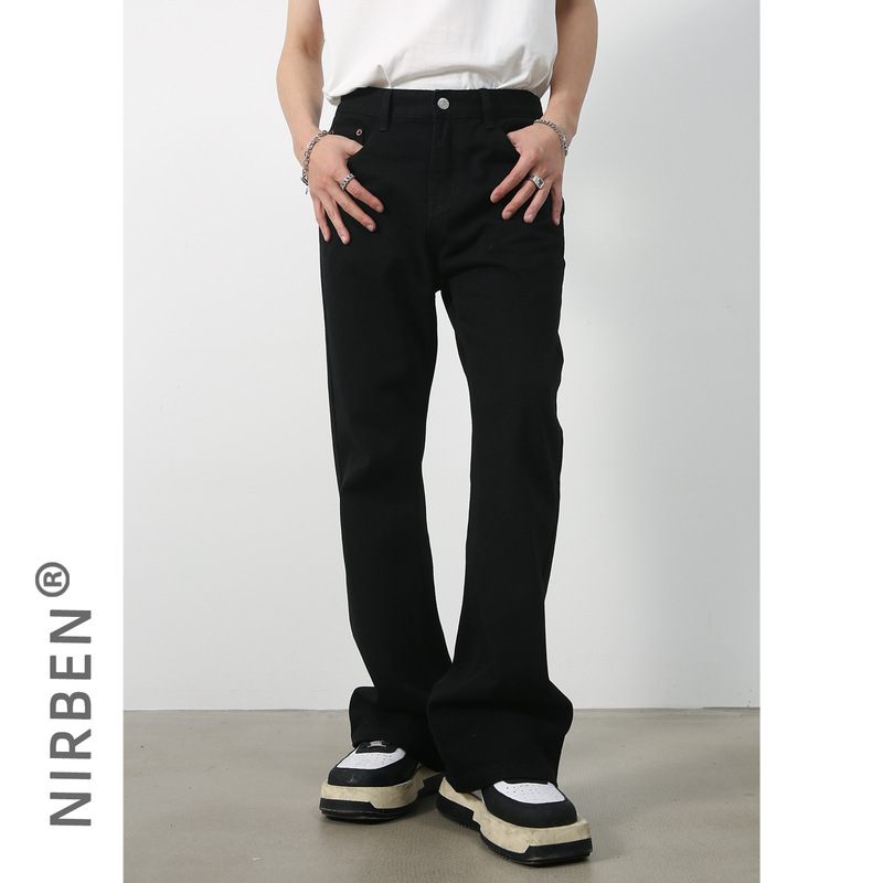 nirben Denim | Korean Fashion Brand Joker Basic Straight Slim Fit Micro Horn Jeans Simple Slim