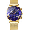Fashionable quartz watches for leisure, men's calendar, swiss watch, waterproof steel belt