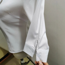 新中式风短款小个子修身显瘦可绣花贴珠女衬衫中袖五分袖春秋夏款