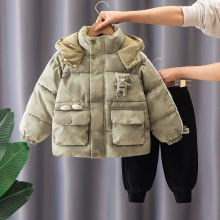 童装男童棉服宝宝套装冬季加厚儿童羽绒棉衣外套女童加绒棉袄保暖