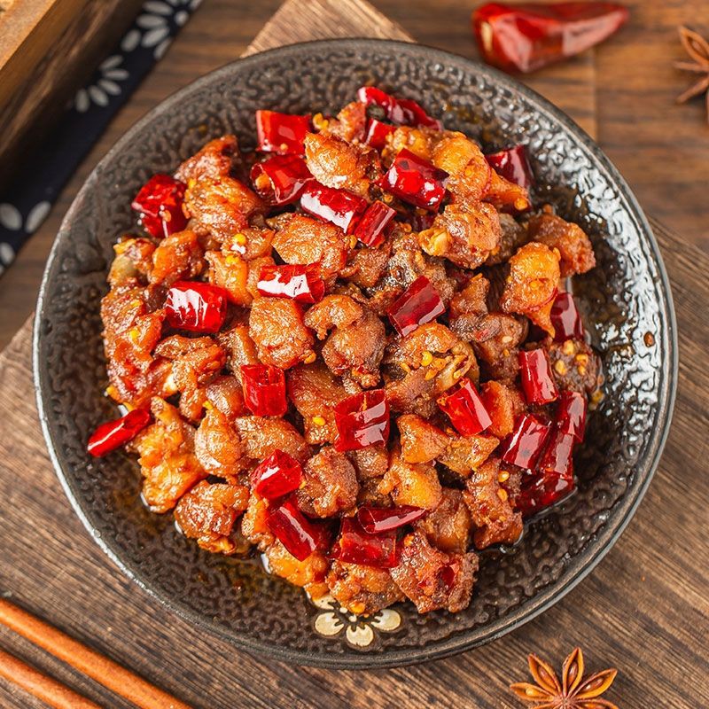 冷吃兔自贡麻辣兔丁四川特产零食小吃香辣腿兔头网红零食小吃怀旧|ru