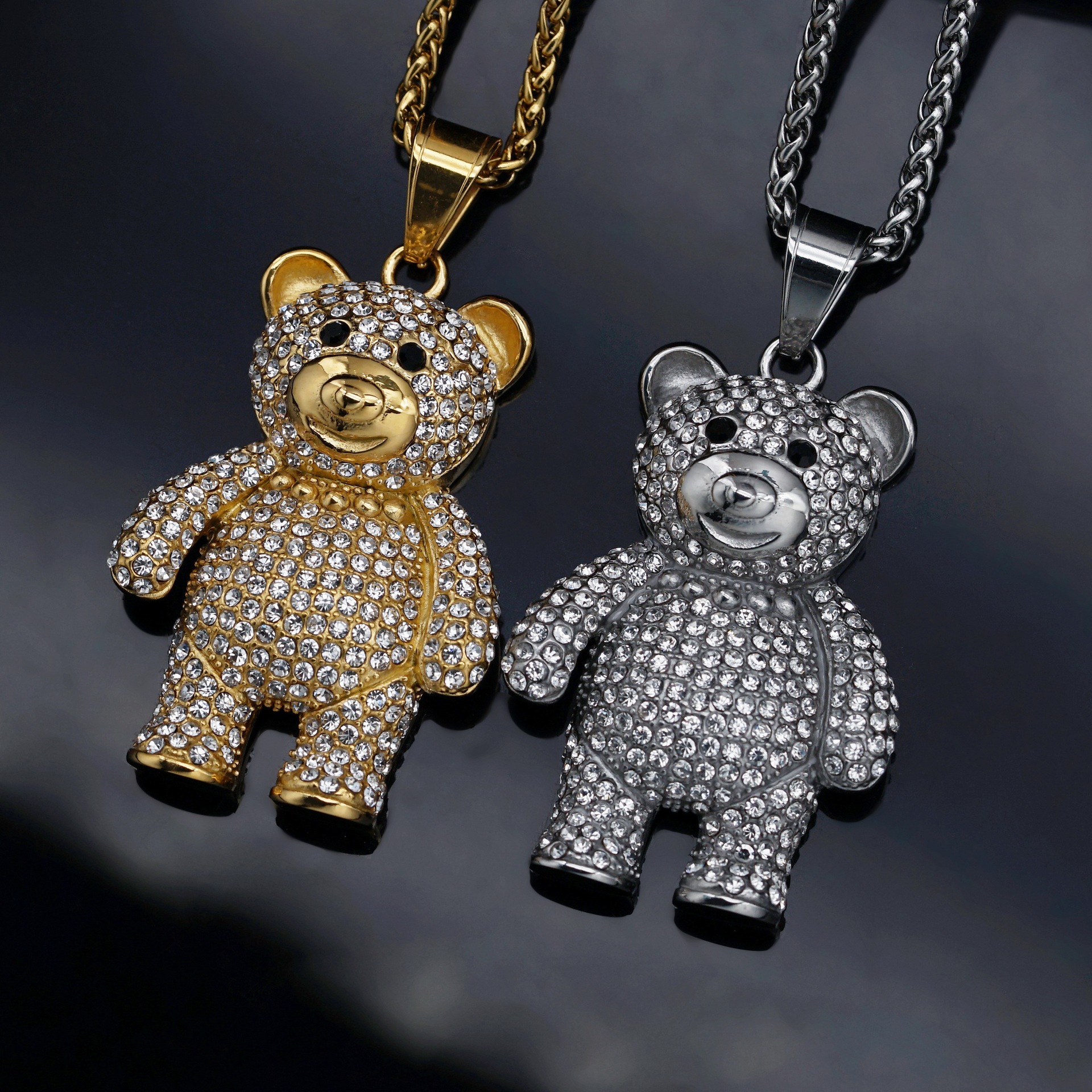1 Piece Quantity 1 Piece 316 Stainless Steel  Bear Pendant