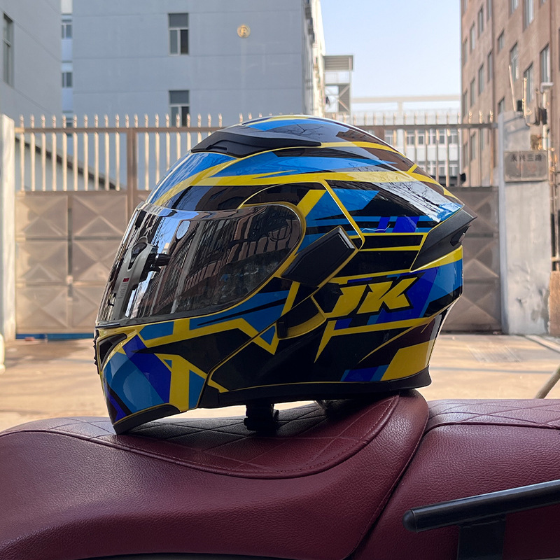 JIEKAI 3C certificado casco de motocicleta para hombres y mujeres casco completo de motocicleta casco de exposición Bluetooth casco de coche eléctrico