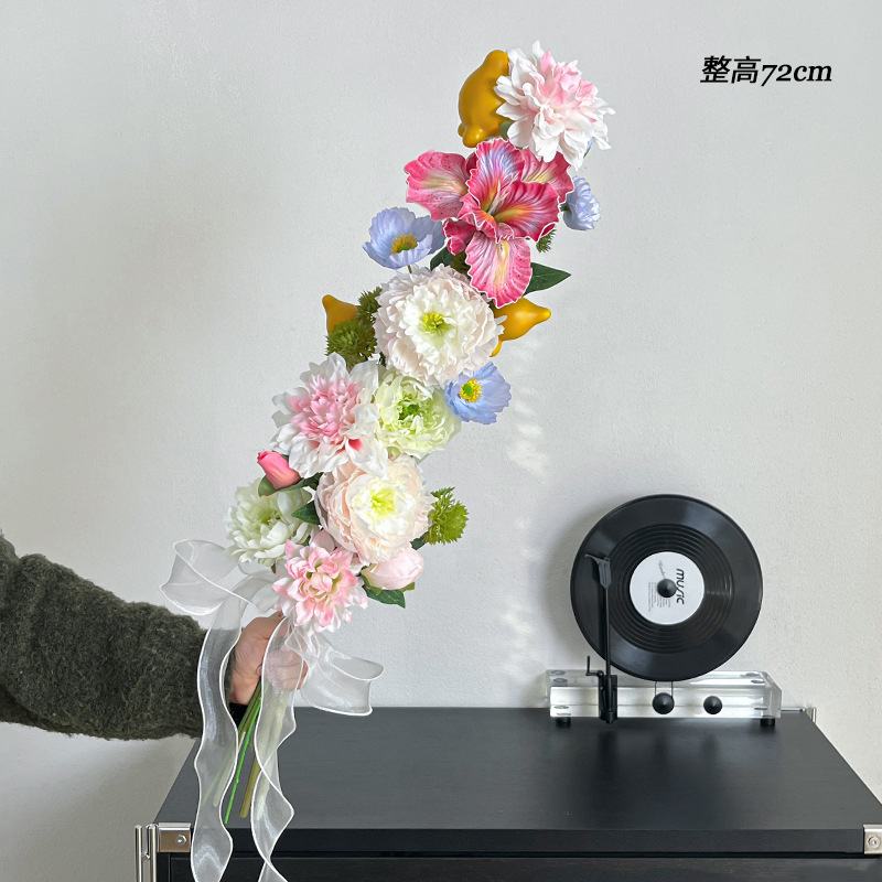 1m 달리아 아이리스 양궁 모란 꽃다발