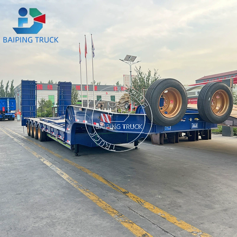 Экспорт 4-осевой европейской крюковой машины, полуприцепа с низкой платформой, прицепа с гусаком и контейнерного плоского транспортера
