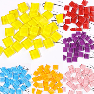 1cm Crystal Glass Tiles DIY Mosaic Loose Particles Kidsren's Art DIY Art Materials Wholesale Tiles