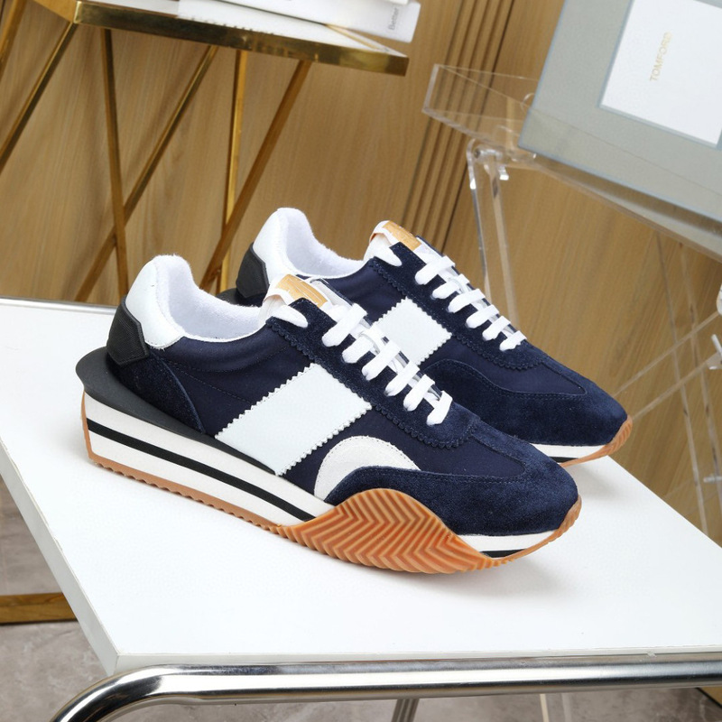 European Station Tom Spring and Autumn Couple Dad Sports Shoes Women's Fashion Suede Color Matching Increased Thick Soled Casual Shoes Trbottomy