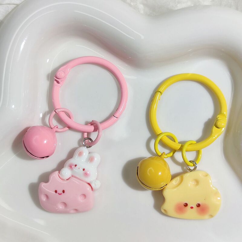 959 Explosions Bunny Cheese Cartoon Ins Style Creative Cute Personality Gift Keychain Schoolbag Pendant Keychain