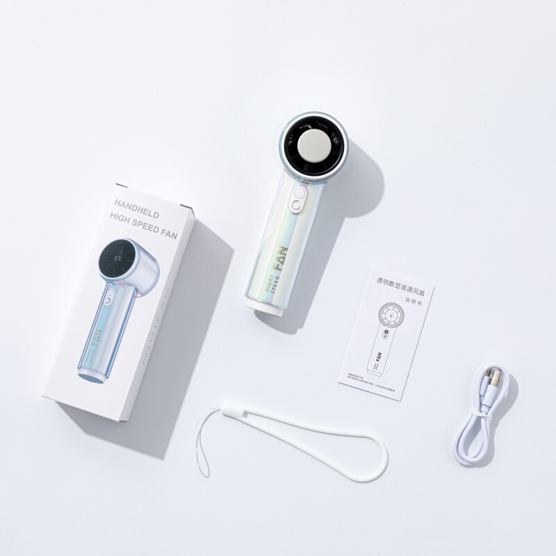 新型高速冷凍USB手持ちファン屋外携帯100速風力軽音無葉ミニファン|undefined