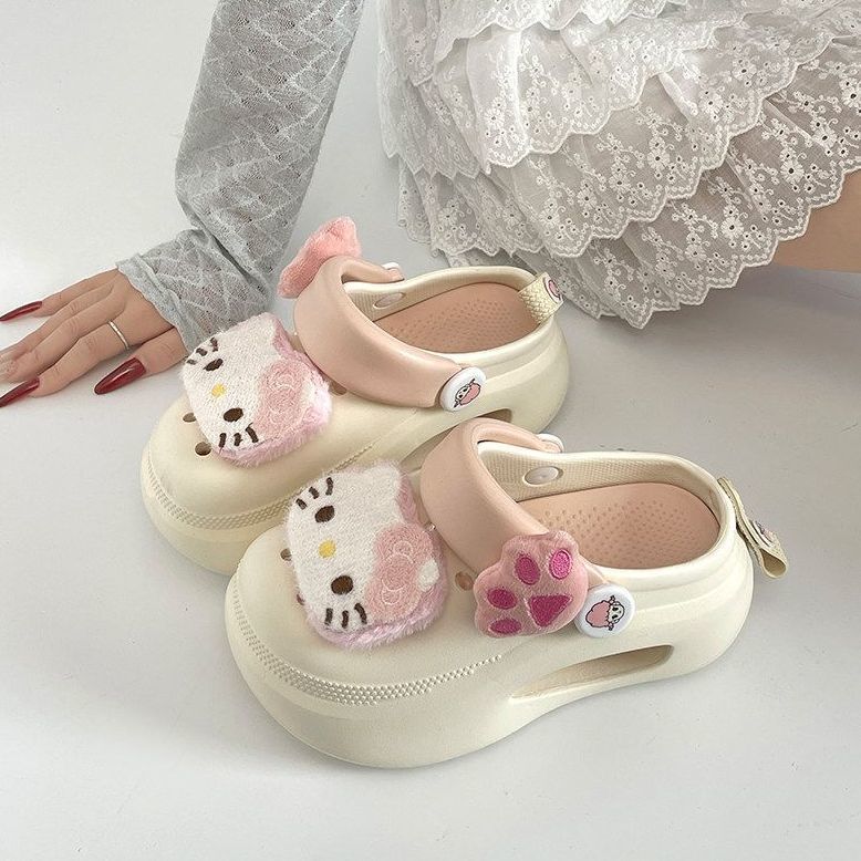 Fashionable and Simple Cute Cartoon Thick-Soled Clogs for Women, 2026 New Summer Outdoor Wear, Height-Increasing Soft-Soled Non-Slip Sandals Fashionable and Simple Cute Cartoon Thick-Soled Clogs for Women, 2026 New Summer Outdoor Wear, Height-Increasing Soft-Soled Non-Slip Sandals