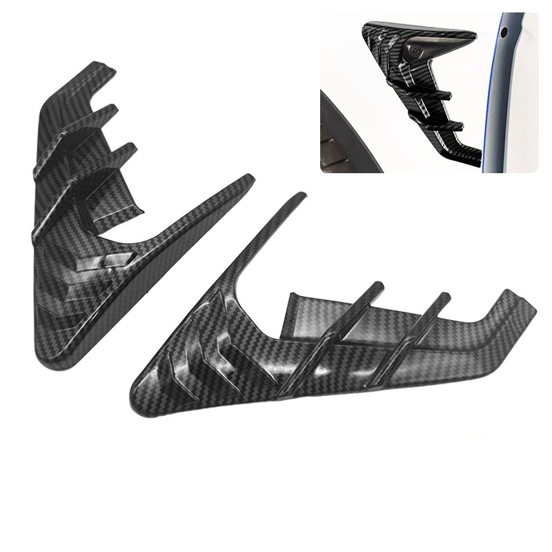 (2개) 테슬라 모델 3 모델 Y 카메라 장식 커버 보호 커버 리프 보드 천둥 사이드 로고에 적합