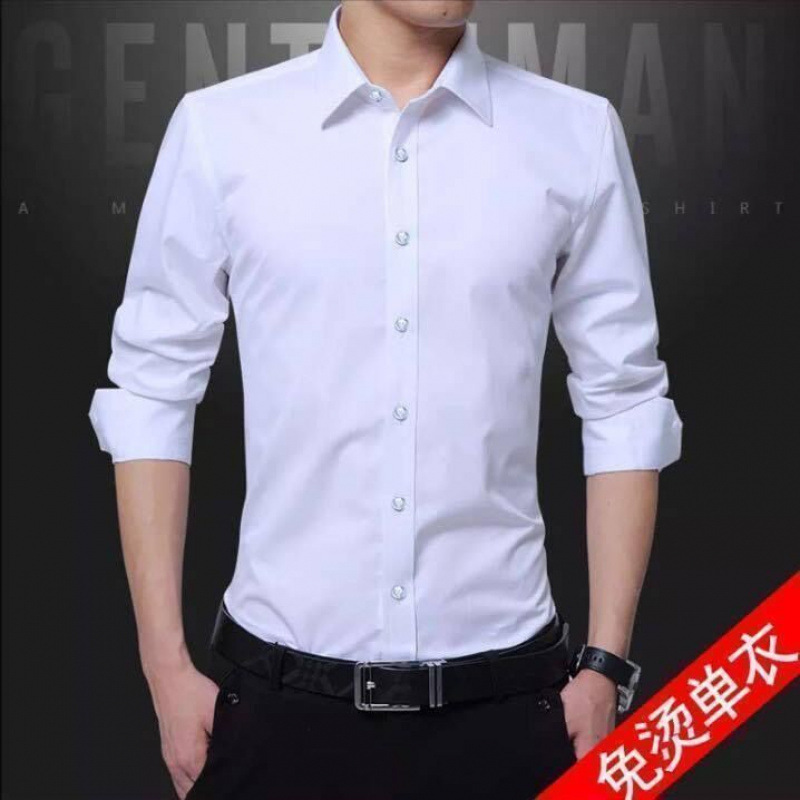 긴 셔츠 흰색 원피스 얇은