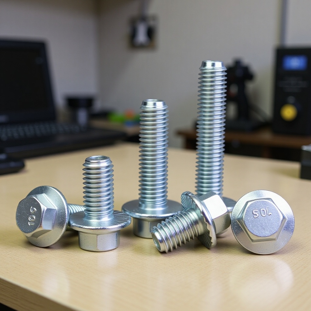 彩锌法兰面螺丝10.9级外六角法兰带齿带垫防滑螺栓m6m10m12m14m16