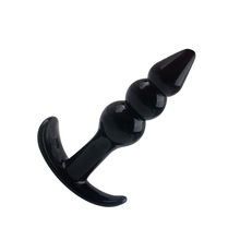 TPE Anal Plug with Three Beads, Pink Wearable Design for Adults — detail image 10