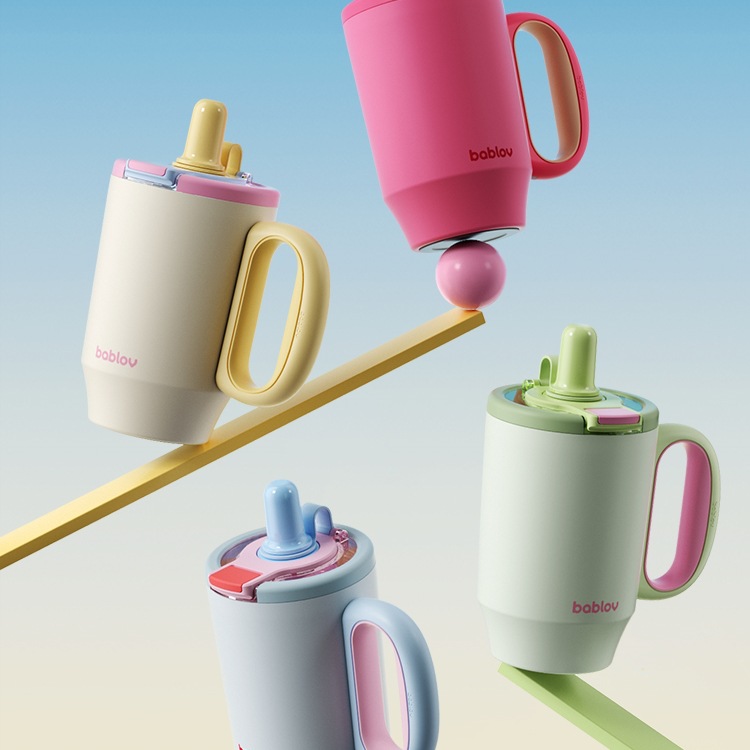 吸管保温杯女生高颜值大容量水杯2025新款咖啡杯办公室杯子