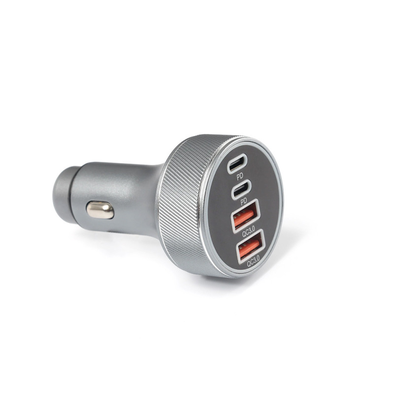 4-Port Car Charger 2C2Apd Fast Charging Adapter Suitable for Android, Apple and Other Devices