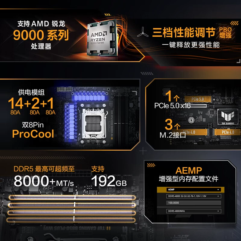Совместимая с ASUS материнская плата, 850m, 9700x, 9900×, 9900x