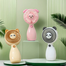 爆款卡通便携挂绳手持小风扇三档风速调节办公室桌面降温神器批发